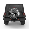 YING YANG TREE OF LIFE BLACK TIRE COVER