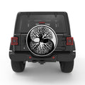 YING YANG TREE OF LIFE SILVER CARBON FIBER TIRE COVER