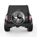 YING YANG TREE OF LIFE PEARL  WHITE CARBON FIBER TIRE COVER