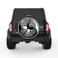 YING YANG TREE OF LIFE WHITE TIRE COVER