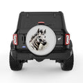 ZEBRA SILVER CARBON FIBER TIRE COVER