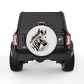 ZEBRA PEARL  WHITE CARBON FIBER TIRE COVER