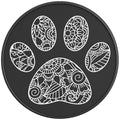 ZENTANGLE PAW BLACK CARBON FIBER TIRE COVER