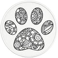ZENTANGLE PAW BLACK TIRE COVER
