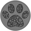 ZENTANGLE PAW SILVER CARBON FIBER TIRE COVER