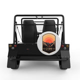 ZION WHITE CARBON FIBER TIRE COVER FOR MOKE
