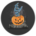 ZOMBIE HAND SCARY PUMPKIN BLACK CARBON FIBER TIRE COVER