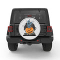 ZOMBIE HAND SCARY PUMPKIN BLACK TIRE COVER