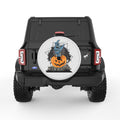 ZOMBIE HAND SCARY PUMPKIN PEARL  WHITE CARBON FIBER TIRE COVER