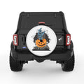 ZOMBIE HAND SCARY PUMPKIN WHITE TIRE COVER