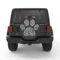 ZENTANGLE PAW PEARL  WHITE CARBON FIBER TIRE COVER