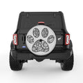 ZENTANGLE PAW SILVER CARBON FIBER TIRE COVER