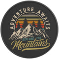 ADVENTURE AWAITS BLACK CARBON FIBER TIRE COVER 