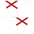ALABAMA STATE FLAG FENDER VENT DECAL FITS 2018+ JEEP WRANGLER & GLADIATOR
