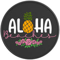 ALOHA BEACHES PEARL  WHITE CARBON FIBER TIRE COVER