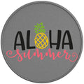 ALOHA SUMMER SILVER CARBON FIBER TIRE COVER