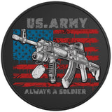 Always A Soldier Black Tire Cover