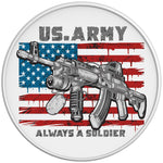 Always A Soldier White Tire Cover