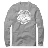 ALWAYS TAKE THE SCENIC ROUTE GRAY SWEATSHIRT