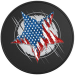 American Army Star Black Tire Cover