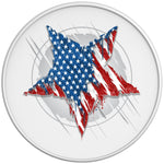 American Army Star White Tire Cover