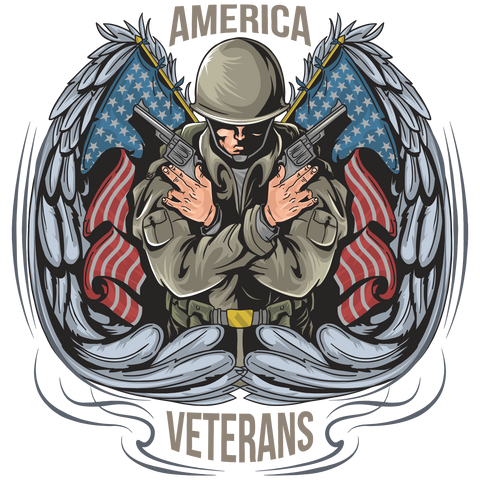 AMERICAN VETERAN WITH WINGS