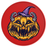 ANGRY HALLOWEEN PUMPKIN RED TIRE COVER