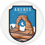 ARCHES NATIONAL PARK PEARL WHITE CARBON FIBER TIRE COVER 