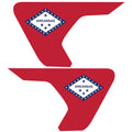 ARKANSAS STATE FLAG FENDER VENT DECAL FITS 2018+ JEEP WRANGLER & GLADIATOR