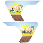 BEACH PLEASE FENDER VENT DECAL FITS 2018+ JEEP WRANGLER & GLADIATOR