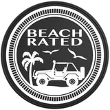 BEACH RATED BLACK TIRE COVER
