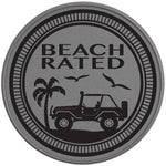 BEACH RATED SILVER CARBON FIBER TIRE COVER