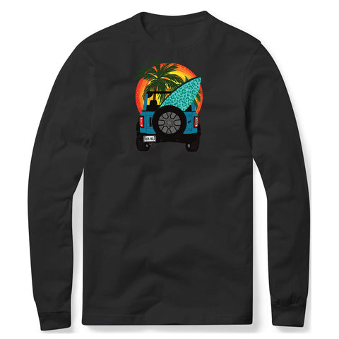 BEACH SUNSET BOARD BLACK SWEATSHIRT