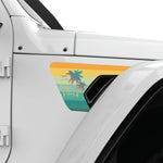 BEACH VIBES FENDER VENT DECAL FITS 2018+ JEEP WRANGLER & GLADIATOR PASSENGER SIDE