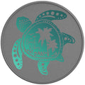 BEACH VIBES SEA TURTLE SILVER CARBON FIBER TIRE COVER