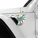 BEACH WAVES FENDER VENT DECAL FITS 2018+ JEEP WRANGLER & GLADIATOR DRIVER SIDE