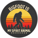 BIGFOOT IS MY SPIRIT ANIMAL BLACK CARBON FIBER TIRE COVER