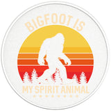 BIGFOOT IS MY SPIRIT ANIMAL PEARL  WHITE CARBON FIBER TIRE COVER