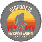 BIGFOOT IS MY SPIRIT ANIMAL SILVER CARBON FIBER TIRE COVER