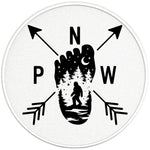 BIGFOOT PACIFIC NORTHWEST PEARL  WHITE CARBON FIBER TIRE COVER