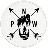 BIGFOOT PACIFIC NORTHWEST PEARL  WHITE CARBON FIBER TIRE COVER