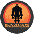 BIGFOOT SAW ME BUT NOBODY BELIEVE BLACK CARBON FIBER TIRE COVER