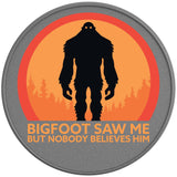 BIGFOOT SAW ME BUT NOBODY BELIEVE SILVER CARBON FIBER TIRE COVER