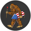 BIGFOOT WITH FIREWORK BLACK CARBON FIBER TIRE COVER