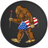 BIGFOOT WITH FIREWORK BLACK TIRE COVER