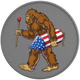 BIGFOOT WITH FIREWORK SILVER CARBON FIBER TIRE COVER