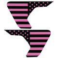 BLACK AND PINK US FLAG FENDER VENT DECAL FITS 2018+ JEEP WRANGLER & GLADIATOR