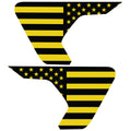 BLACK AND YELLOW US FLAG FENDER VENT DECAL FITS 2018+ JEEP WRANGLER & GLADIATOR