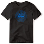 BRONCO CIRCLE ART BLACK T SHIRT FOREST VELOCITY