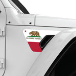 CALIFORNIA STATE FLAG FENDER VENT DECAL FITS 2018+ JEEP WRANGLER & GLADIATOR PASSENGER SIDE